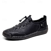 preiswerte Stiefeletten-Braune, handgefertigte Freizeitschuhe für Herren mit weicher Gummisohle und elastischem Kordelzug, bequeme Outdoor-Fahrschuhe für Reisen und den Alltag