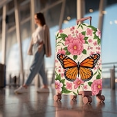 economico Abbigliamento da casa e pantofole per la casa-Coprivaligia con stampa floreale, coprivaligia elastico, coprivaligia da viaggio