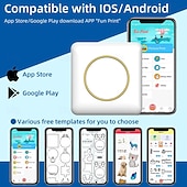 cheap Scanners &amp; Printers-2025 NEW Sticker Printer C20 Fun Print Pod Mini Bluetooth Portable Sticker Maker with Rolls Paper Print Pods Mini Printer