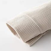 economico Giubbotti Casual-Per uomo Giacca Leggera Giacca in Velluto a Coste Giacca Cargo Giacca Casual Vacanza Quotidiano Traspirante Tasca Primavera Autunno Semplice Moda Classico Bavero Regolare Nero Cachi Grigio Giacca