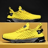 ieftine Adidași casual-Adidași sport albaștri pentru bărbați, din plasă, cu partea superioară respirabilă din tricot și talpă absorbantă de șocuri, pantofi sport ușori pentru sală, antrenament și purtare zilnică