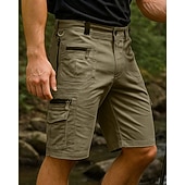baratos Partes inferiores-Homens Bermuda Cargo Shorts de caminhada shorts esportivos Verão Ao ar livre Normal Leve Respirável Calças Capri Bolsos Preto Verde Tropa Algodão Tênis Golfe Corrida S M L XL XXL