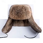 abordables Sombreros de hombre-Hombre Sombrero de Cazador Sombrero Ushanka Sombrero de aviador Gorro con orejeras Sombreros de invierno Negro Marrón Poliéster Vellón Moda Estilo retro Contemporáneo moderno Ropa Cotidiana Cita