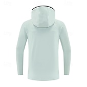 billiga Löpar-T-shirts och linnen-Herr Solid färg T-shirt för jogging Gymtröja Sport topp Höst vinter Huva Långärmad Fritids- Mjuk Andningsfunktion Gym Camping Löpning Träna Yoga Svart Vit Röd Sportkläder Sportkläder