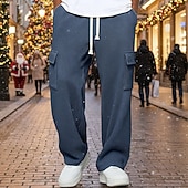 economico Carico-Per uomo Nido d'ape Pantaloni da Tuta Cargo Pantaloni Pantaloni della tuta a gamba dritta Coulisse Elastico in vita Multi-tasche Semplice Traspirante Lunghezza intera Sport all'Aperto Casuale