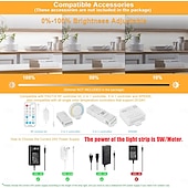 halpa Kytke nauhavalot-10 tuumaa 12m 15m Joustavat LED-valonauhat 320 LEDit COB 8mm 1kpl Lämmin valkoinen Valkoinen Nettovalkoinen LED-nauhat Vedenkestävä 24 V