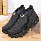 preiswerte Winter- und Schneestiefel-braune Herren-Slipper mit Woll-Anteil – lässige Winterschuhe für entspannten Style und bequemes Tragegefühl