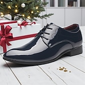 levne Oxford boty-Pánské společenské boty - elegantní sváteční styl s ozdobnými detaily, ideální pro vánoční večírky a formální oslavy