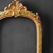 abordables esculturas de pared-1 unidad de marco decorativo de resina con arco dorado tridimensional de estilo europeo, ideal para decoración de pared o como accesorio para fotografía.