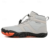 billiga Vinter- och snöstövlar-Orange och bruna vattentäta vandringskängor för män med pälsfoder – slitstarka och snygga skor för julens utomhusäventyr och vintervandringar