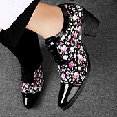 abordables Chaussures Déclaration-Chaussures à talons hauts noires à motif floral pour homme – Design élégant et tendance, parfaites pour les événements formels, les tenues tendance et les sorties en soirée