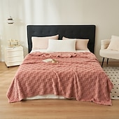 Недорогие Тонкие одеяла и пледы-одеяло для кондиционера, легкое вафельное покрывало из флиса для дивана, кровати, сна в офисе или использования летом, уютное одеяло для небольшого ворса или покрывало на плечо