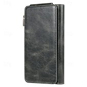 Недорогие Чехлы для iPhone-телефон Кейс для Назначение iPhone 17 Pro Max 17 Air Кошелек для карт Откидная крышка Магнитный Откидная подножка Разъем для карты Ретро ТПУ Кожа PU