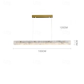 billige Linjedesign-Postmoderne minimalisme marmorlysekrone 100 cm