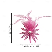 abordables Fascinateurs-Fascinators Perle Tissu Chapeau Fedora Formel Mariage Noël Fête du thé Course de Chevaux Élégant ancien Avec Plume Casque Couvre-chef