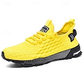 ieftine Adidași casual-Adidași sport albaștri pentru bărbați, din plasă, cu partea superioară respirabilă din tricot și talpă absorbantă de șocuri, pantofi sport ușori pentru sală, antrenament și purtare zilnică