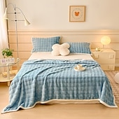 cheap Blankets &amp; Throws-Rabbit Fur Blanket Soft Plush Throw Blanket for Office Nap Single Double Bed Warm Faux Fur Blanket Cozy Sofa Air Conditioning Blanket