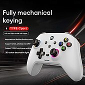 זול בקרי משחק-בקר המשחק האלחוטי של lenovo s02 מגניב, תואם לפלטפורמות מרובות, שליטה מדויקת במיוחד, נייד, אחיזה נוחה, עיצוב, מראה אופנתי, מתאים למשחקי מחשב, מתאים למכשירים ניידים