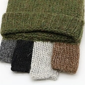 お買い得  メンズのスカーフ ＆ 手袋-男性用 1ペア ハーフフィンガー ウインター ニット手袋 ファッション 近代の 手袋 保温 編み カラーブロック 秋 ブラック グリーン ライトグレー ダックグレー