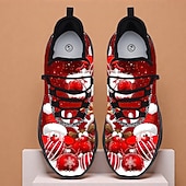Χαμηλού Κόστους Ανδρικά Χριστουγεννιάτικα Παπούτσια-Ανδρικά αθλητικά παπούτσια με χριστουγεννιάτικο στολίδι – έντονο σχέδιο με κόκκινες και πράσινες πινελιές, ιδανικά για χριστουγεννιάτικα πάρτι και εορταστικές συγκεντρώσεις