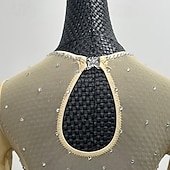 levne Šaty na krasobruslení-Šaty na bruslení Dámské Dívčí Buz Pateni Šaty Žlutá Tmavě fialová Prašná růže Slátanina Květiny Síťka Spandex Vysoká pružnost Soutěž Bruslařské oblečení Ručně vyrobeno Květinový Dlouhý rukáv Bruslen