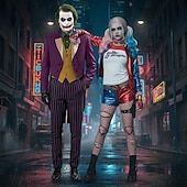  Τζόκερ Στολές Ηρώων Σύνολα Κοστούμια για ζευγάρια αποκριάτικων ομάδων Σέξι στολή for Κοριτσίστικα Παιδικά Ενηλίκων Απόκριες Η Μέρα των Παιδιών