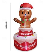 クリスマスジンジャーブレッドマン、メリークリスマスケーキ、LED照明付きインフレータブルエアモデル、屋内および屋外のリビングルーム、中庭、芝生パーティー、お祭りの雰囲気の装飾ライトオーナメント1.5メートル/ 5フィート お買い得  屋外のクリスマスライト-クリスマスジンジャーブレッドマン、メリークリスマスケーキ、LED照明付きインフレータブルエアモデル、屋内および屋外のリビングルーム、中庭、芝生パーティー、お祭りの雰囲気の装飾ライトオーナメント1.5メートル/ 5フィート