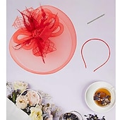 billige Fascinatorer-fascinators Tøy Fjær Fedora Bryllup Te Fest Hesteløp cocktail Elegant Årgang dame Med Fjær Hodeplagg Hodeplagg