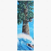 Недорогие Беговые коврики-Коврик-пробежка Орел и волна океана для коридора и кухни мягкий нескользящий машинная стирка искусственный кашемир природный коврик с величественным деревом и морским дизайном пробежка Красного