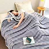 Недорогие Тонкие одеяла и пледы-Толстое пушистое одеяло из пузырчатого флиса, мягкое фланелевое покрывало для дивана, офиса, сна, кровати, легкое теплое одеяло для кондиционера, уютная шаль