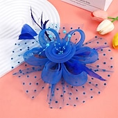 billige Fascinatorer-fascinators Tyll Fedora Bryllup Te Fest Hesteløp cocktail Elegant Årgang Enkel Med Fjær Hodeplagg Hodeplagg