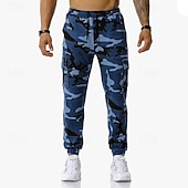 economico Pantaloni da Corsa &amp; Collant-Per uomo Pantaloni della tuta con risvolto Pantaloni Cargo pantaloni sportivi Coulisse con tasche Vita Alta Pantaloni Palestra Athleisure Allenamento Primavera Autunno Elastico Palestra Allenamento
