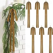 billige Sløyfer og bånd-6 stk. store fløyelssløyfer til julepynt – elegant hengende julepynt med gullring til juletre, krans og girlander – ingen strøm nødvendig, enkel å henge opp, perfekt til feriehuset, festen eller