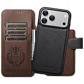 お買い得  iPhone用ケース-電話 ケース 用途 iPhone 17 Pro Max 17 16 15 14 Pro Max 13 Pro Max バックカバー 耐衝撃 レトロ風 PUレザー