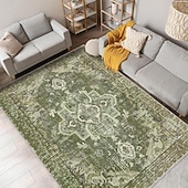 お買い得  エリアラグ-エリアラグ ヴィンテージペルシャスタイル リビングルームと寝室用 大きく耐久性のある汚れに強いフロアカーペット ソフト ノンスリップ ベッドサイドマット ホームデコ エスニックパターン クラシックデザイン