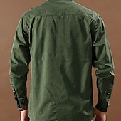 preiswerte Westernhemden für Herren-Herren Amerikanische US-Flagge Patriotisch Arbeitshemd Westernhemd Cargohemd Langarm Taktisch Vintage-Retro Sport im Freien Arbeitskleidung Frühling Herbst Umlegekragen Zwei Fronttaschen Hemden mit