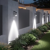 abordables Luces de paisaje-Luces solares para árboles, focos exteriores, apliques impermeables para exteriores, iluminación de patios y jardines, luces solares de atardecer, luces navideñas para el hogar, patio, garaje, césped