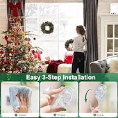 economico Ganci e accessori-4 ganci a ventosa per ghirlande: resistenti, reggono fino a 8,2 kg (18 libbre), ganci grandi da 1,8 pollici, ideali per ghirlande di Halloween e Natale, non richiedono attrezzi, non danneggiano porte