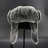 abordables Sombreros de hombre-Hombre Sombrero de Cazador Sombrero Ushanka Sombrero de aviador Gorro con orejeras Sombreros de invierno Negro Color Camello Piel Artificial Estilo retro Acogedor Ropa Cotidiana Noche Color