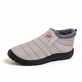 Svarta herrslip-on vinterstövlar med fleecefoder – varma och mysiga skor för kallt väder och utomhusaktiviteter billiga Vinter- och snöstövlar-Svarta herrslip-on vinterstövlar med fleecefoder – varma och mysiga skor för kallt väder och utomhusaktiviteter