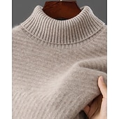 preiswerte Wollpullover für Herren-Hochwertiger Herren-Rollkragenpullover aus reiner Wolle und Kaschmir, klassischer Strickpullover, weich, warm und atmungsaktiv