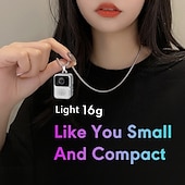 abordables Cámaras deportivas-Mini cámara de llavero HD con capacidad para grabar fotos y videos, cámara digital para estudiantes del tamaño de un pulgar con pantalla IPS de 0,96 pulgadas.