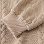 Недорогие Базовые толстовки-Муж. Жаккард Толстовка Натяни Толстовка с застежкой-молнией Черный Белый Хаки Серый Лацкан Полотняное плетение Текстура Для занятий спортом Повседневные Праздники Уличный стиль Круто Спортивная одежда