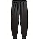 voordelige Joggingbroek-Voor heren Joggingbroeken Fleece broek Jogger Broek Winter broek Trekkoord Zak Elastische taille Effen Comfort Warm Buitensporten Dagelijks Modieus Casual Zwart Blauw Micro-elastisch
