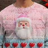 ieftine Tricouri de Crăciun pentru copii-Crăciun Băieți 3D Grafic Mos Craciun Tricou Manșon Lung Primăvară Toamnă Modă De Bază Copii 4-12 ani Stil Nautic În aer liber Casual Zilnic Fit regulat