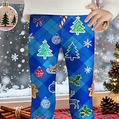 Dla dziewczynek 3D Graficzny Kratka Choinka Spodnie Getry Wiosna Jesień Śłodkie Podstawowy Dzieci 4-12 lat Na zewnątrz Codzienny Regularny tanie dziecięce spodnie świąteczne-Dla dziewczynek 3D Graficzny Kratka Choinka Spodnie Getry Wiosna Jesień Śłodkie Podstawowy Dzieci 4-12 lat Na zewnątrz Codzienny Regularny