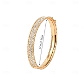 ieftine Brățări-Zirconia cubică Stil Vintage Clasic Forma alfabetului Modă Personalizat Simplu La modă Crom Bijuterii brățară Argintiu / Auriu Pentru Nuntă Petrecere Logodnă Bal