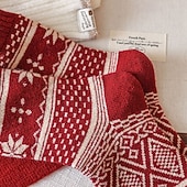 Недорогие Носки-Women's Crew Socks Thick Winter Warm Socks Christmas Outdoor Holiday Plaid Polyester Basic Classic Casual Elastic Warm 1 Pair