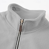 baratos Suéteres básicos-Homens Moletom Moletom de lã Moletom com zíper Preto Roxo Cáqui Café Verde Claro Meio Zíper Tecido Quarter Zip Desportos e Ar livre Diário Feriado Poliéster Roupa de rua Básico Casual Outono Inverno