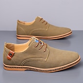abordables Occasionnel-Homme Basket Chaussures de confort Marche Occasionnel Quotidien Soirée &amp; Fête Daim Chaud À lacets Brun foncé Noir Jaune Été Printemps